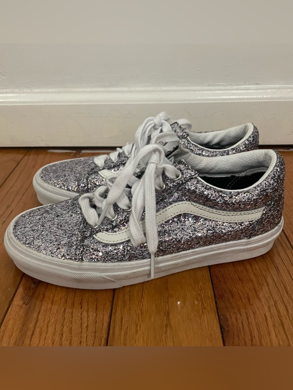 Vans Old Skool Silver Chunky Glitter Sneakers - Picture 3 of 10